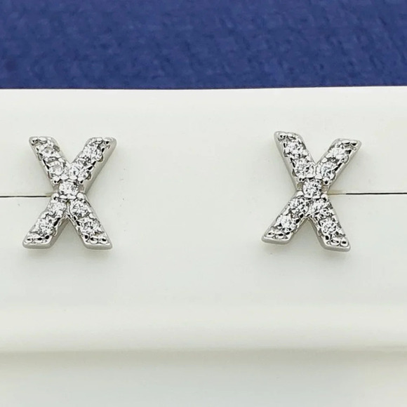 925 Sterling Silver CZ Stud Earrings for Women/Girl, US925P1084 - Picture 1 of 7